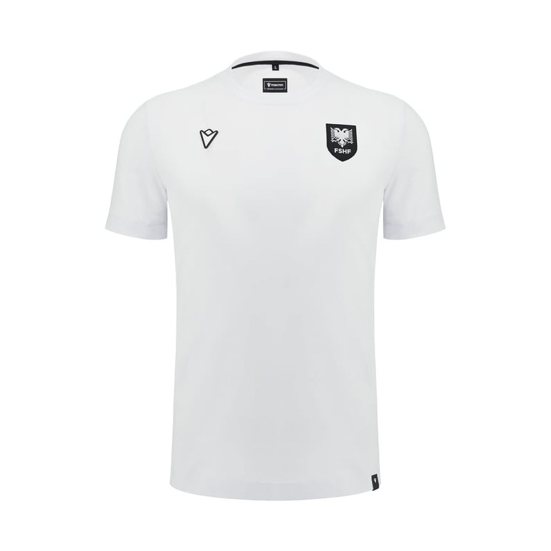 ALBANIA FOOTBALL SOCCER – SHIRT ATHLEISURE COTTON TRAVEL WHT - MACRON - 2024/25 ALBANIA FOOTBALL SOCCER – SHIRT ATHLEISURE COTTON TRAVEL WHT - MACRON - 2024/25
