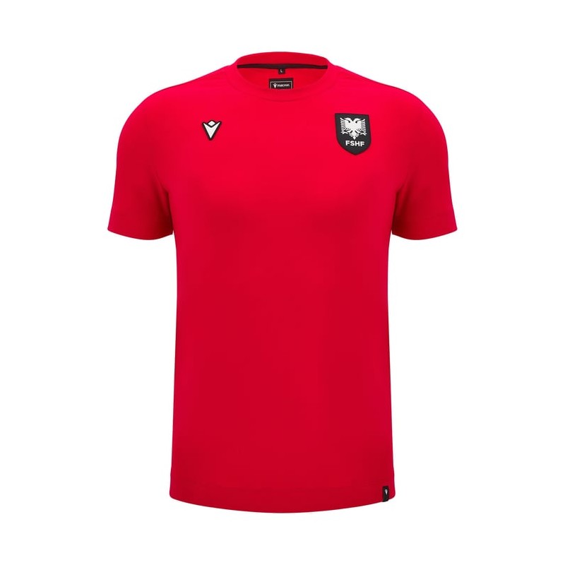 ALBANIA FÚTBOL – CAMISETA ATHLEISURE TRAVEL ALGODÓN RED - MACRON - 2024/25 ALBANIA FÚTBOL – CAMISETA ATHLEISURE TRAVEL ALGODÓN RED - MACRON - 2024/25
