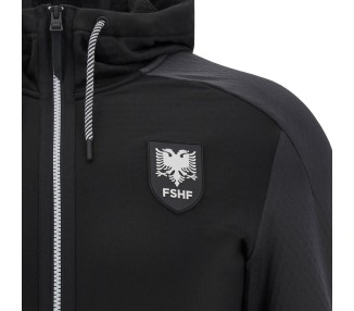 ALBANIA FOOTBALL SOCCER – HOODY SWEATSHIRT COTTON ZIP - MACRON - Season 2024/25
