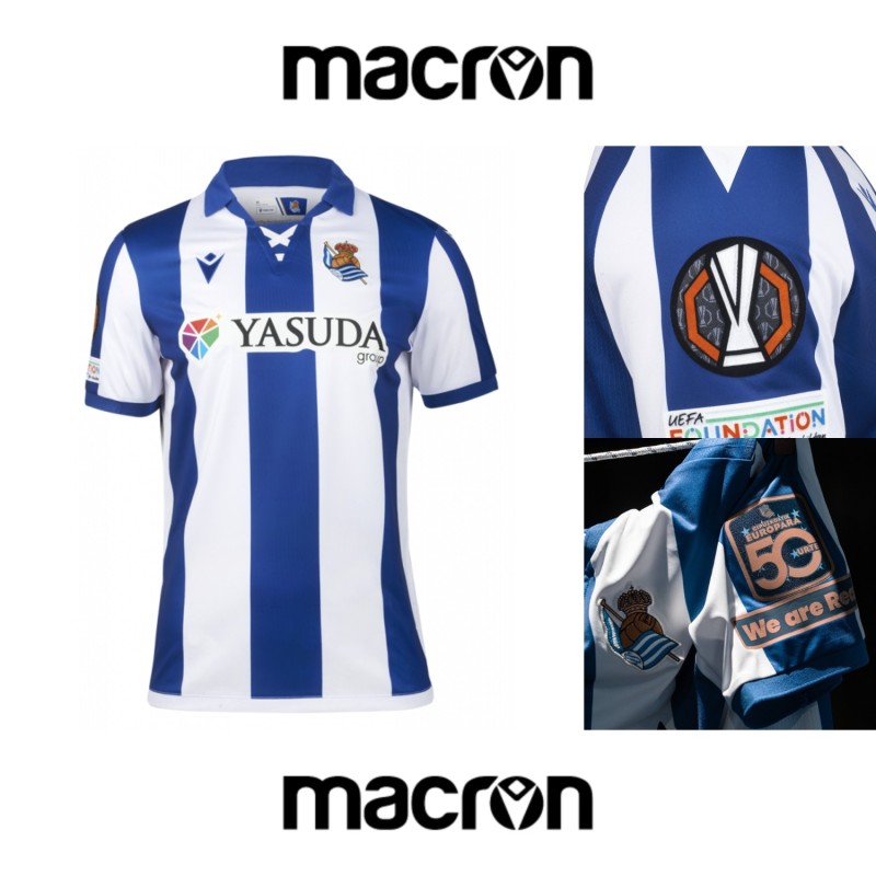 REAL SOCIEDAD UEFA EDITION - MATCH TRIKOT HOME - MACRON - Saison 24/25