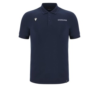OSASUNA – POLO T-SHIRT BAUMWOLLE TRIKOT NAV - MACRON - Saison 2024/25