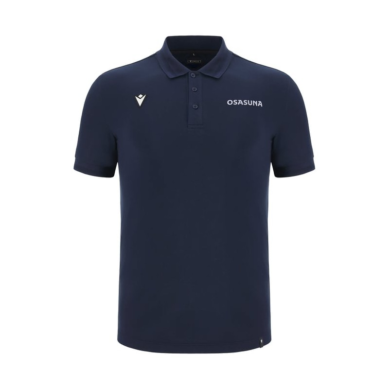 OSASUNA – POLO T-SHIRT BAUMWOLLE TRIKOT NAV - MACRON - Saison 2024/25