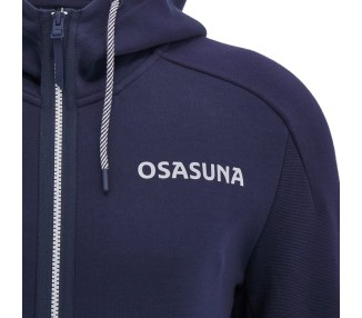 OSASUNA – SUDADERA CON CAPUCHA ALGODÓN NAV - MACRON - Temporada 2024/25