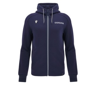 OSASUNA – SWEAT À CAPUCHE COTTON ZIP NAV - MACRON - Saison 2024/25