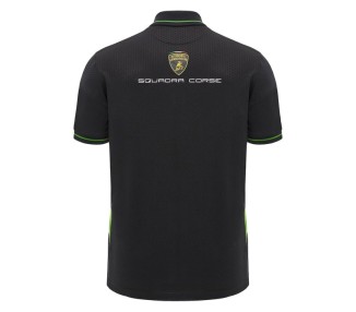 LAMBORGHINI RACING TEAM – POLO STF BLK POLY CAMISETA - MACRON - Temporada 2025