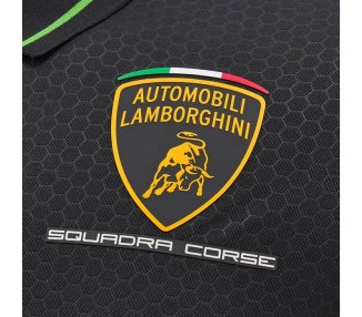 LAMBORGHINI RACING TEAM – POLO STF BLK POLY CAMISETA - MACRON - Temporada 2025