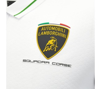 LAMBORGHINI RACING TEAM – POLO STF WHI POLY CAMISETA - MACRON - Temporada 2025