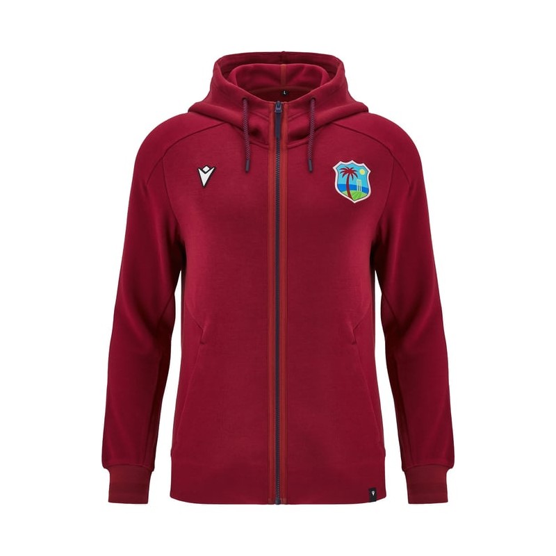 WEST INDIES CRICKET – SWEATSHIRT HOODIE ZIP POLY - MACRON - Season 2024/25 WEST INDIES CRICKET – SWEATSHIRT HOODIE ZIP POLY - MACRON - Season 2024/25