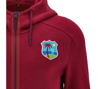 WEST INDIES CRICKET – SWEATSHIRT HOODIE ZIP POLY - MACRON - Season 2024/25