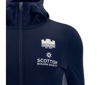 EDINBURGH RUGBY – FELPA CAPPUCCIO ZIP TRAVEL - MACRON - Stagione 2024/25