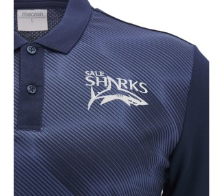 SALE SHARKS RUGBY – POLO TRAVEL POLY CAMISETA - MACRON - Temporada 2024/25