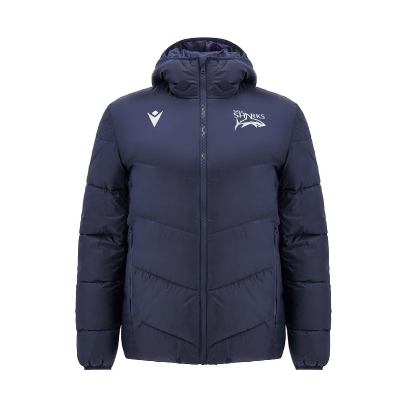 SALE SHARKS RUGBY – WATTIERTE JACKE PARKA BOMBER - MACRON - Saison 2024/25 SALE SHARKS RUGBY – WATTIERTE JACKE PARKA BOMBER - MACRON - Saison 2024/25