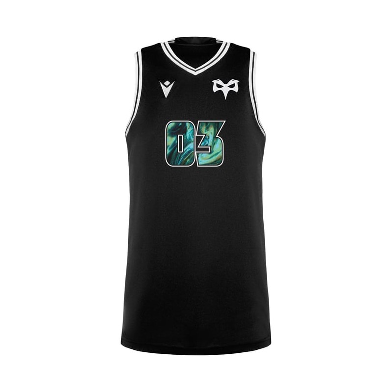 OSPREYS RUGBY - SHIRT SINGLET POLY DRY BLK - MACRON - Season 2024/25 OSPREYS RUGBY - SHIRT SINGLET POLY DRY BLK - MACRON - Season 2024/25