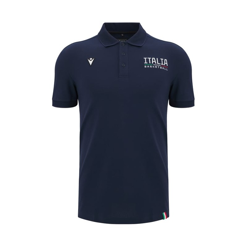 BASKET ITALIA – POLO PALLACANESTRO COTONE MAGLIA NAV - MACRON - St. 2025/26 BASKET ITALIA – POLO PALLACANESTRO COTONE MAGLIA NAV - MACRON - St. 2025/26