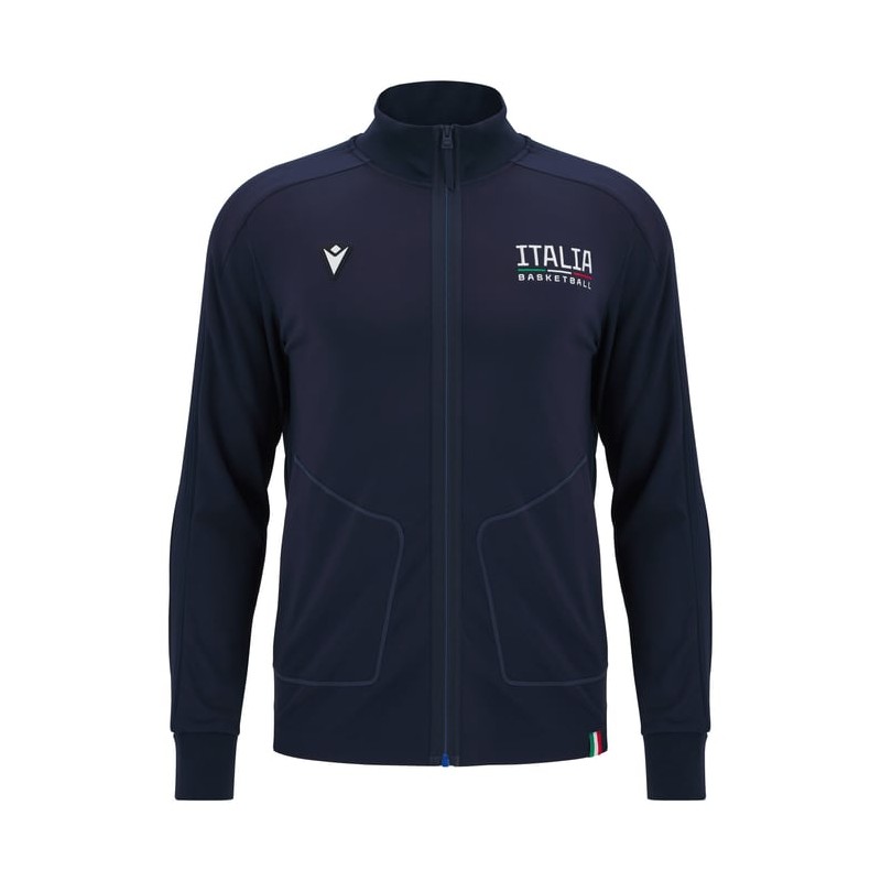 BASKETBALL ITALY – SWEATSHIRT ATHLEISURE NAVY - MACRON - Season 2025/26 BASKETBALL ITALY – SWEATSHIRT ATHLEISURE NAVY - MACRON - Season 2025/26