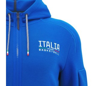 BASKETBALL ITALY – HOODY SWEATSHIRT COTTON ZIP - MACRON - Season 2025/26