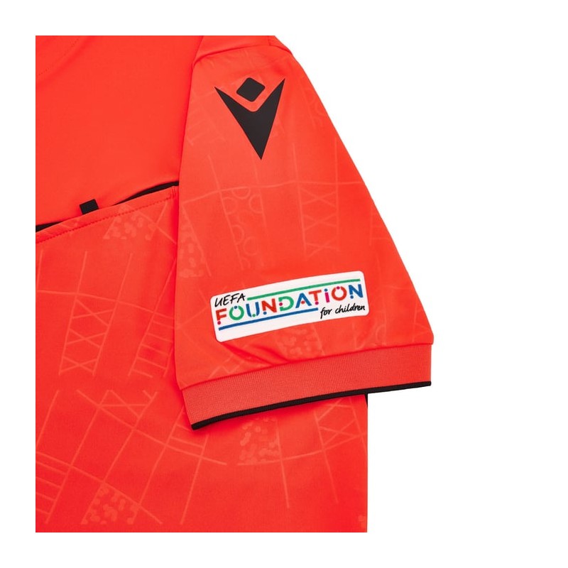 EURO 2024 UEFA REFEREE MAN - MATCH SHIRT SS - FOOTBALL SOCCER MACRON - Picture 27 of 28