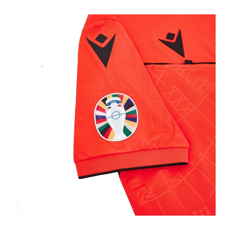 EURO 2024 UEFA REFEREE MAN - MATCH SHIRT SS - FOOTBALL SOCCER MACRON - Picture 28 of 28