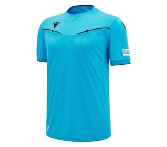 EURO 2024 UEFA REFEREE MAN - MATCH SHIRT SS - FOOTBALL SOCCER MACRON