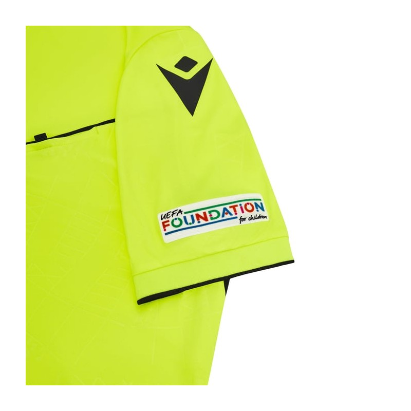 EURO 2024 UEFA REFEREE MAN - MATCH SHIRT SS - FOOTBALL SOCCER MACRON - Picture 21 of 26
