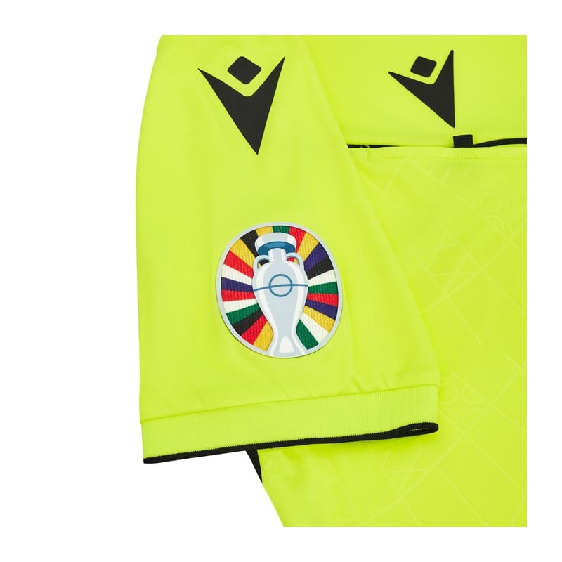 EURO 2024 UEFA REFEREE MAN - MATCH SHIRT SS - FOOTBALL SOCCER MACRON - Picture 22 of 26