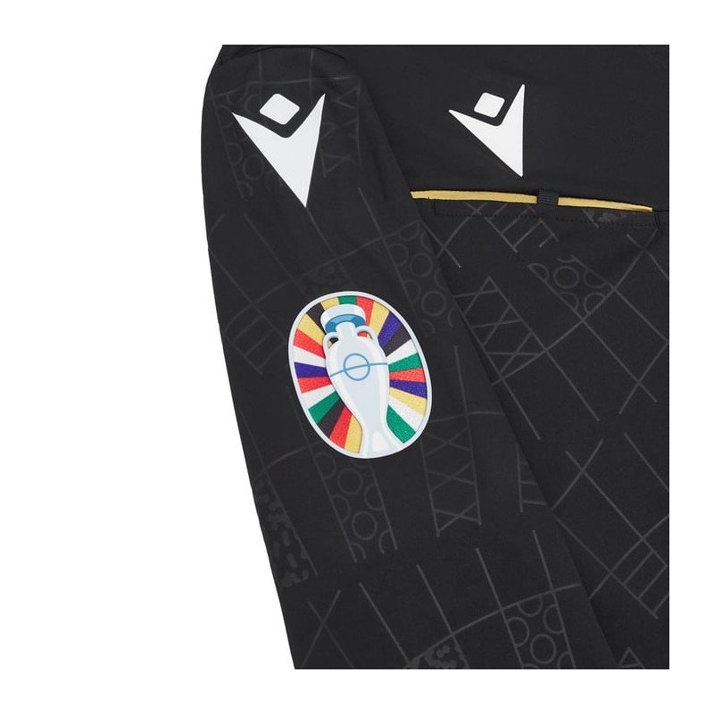EURO 2024 UEFA REFEREE MAN - MATCH SHIRT LS - FOOTBALL SOCCER MACRON - Picture 14 of 26