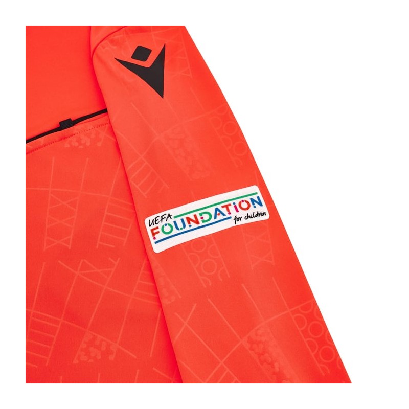 EURO 2024 UEFA REFEREE MAN - MATCH SHIRT LS - FOOTBALL SOCCER MACRON - Picture 17 of 26