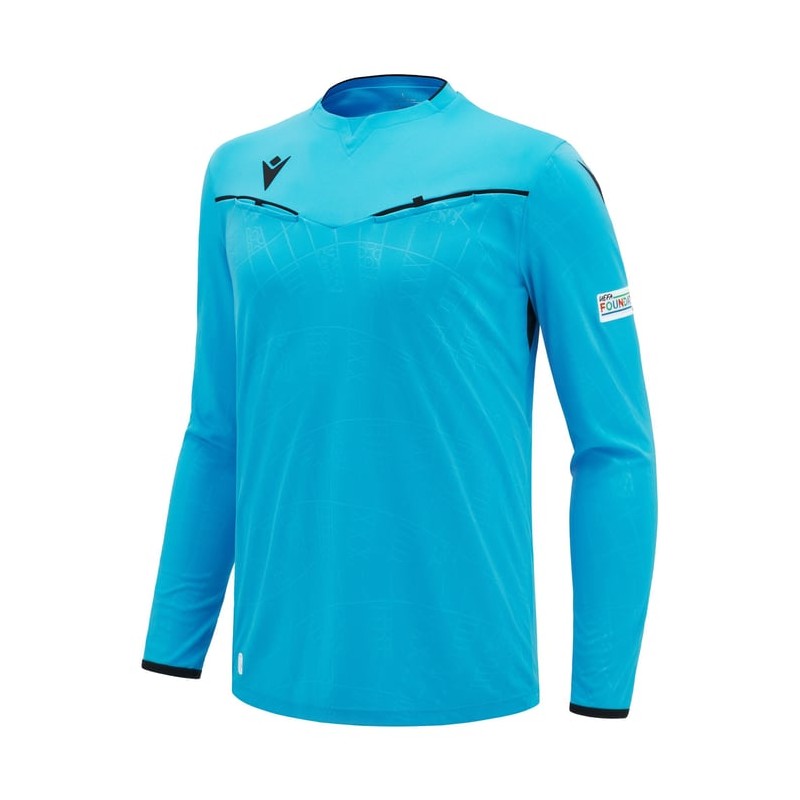 EURO 2024 UEFA REFEREE MAN - MATCH SHIRT LS - FOOTBALL SOCCER MACRON - Picture 23 of 26
