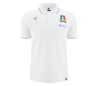 RUGBY ITALIE – POLO MAILLOT ATHLEISURE COTON - MACRON - Saison 2025/26