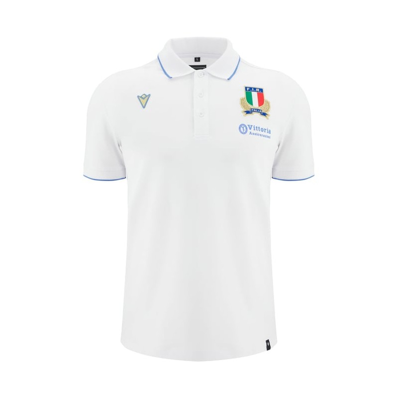 RUGBY ITALY – POLO SHIRT ATHLEISURE COTTON - MACRON - Season 2025/26