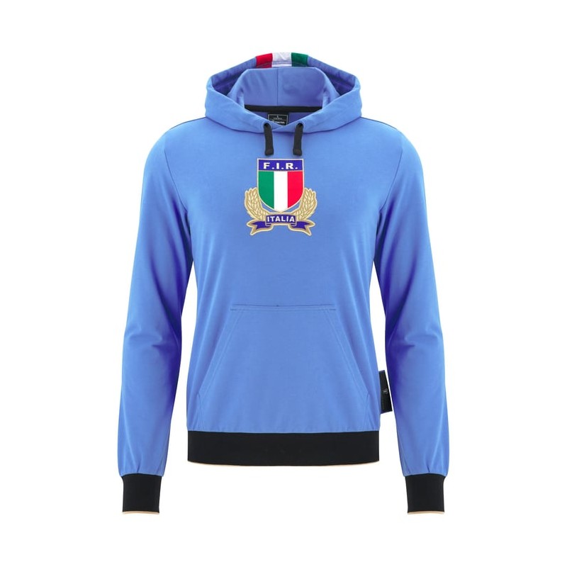 RUGBY ITALY – HOODY SWEATSHIRT LF COTTON - MACRON - Season 2025/26