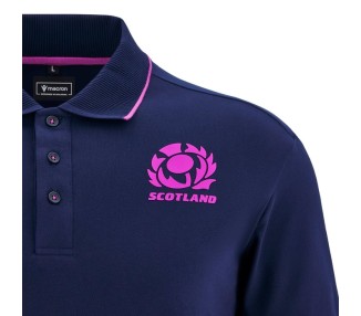 RUGBY SCOTLAND – POLO TRAVEL COTTONPOLY SHIRT - MACRON - Season 2025/26