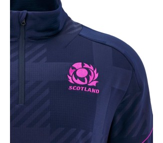 RUGBY SCHOTTLAND – SWEATSHIRT JACKE TRAVEL 1/4 ZIP - MACRON - Saison 2025/26