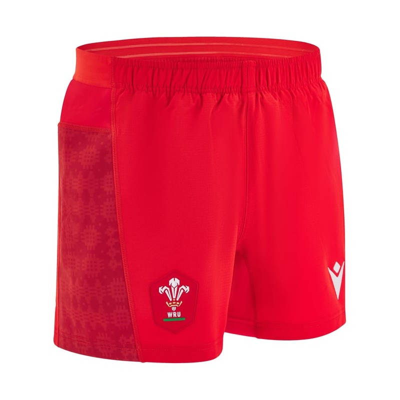 RUGBY GALES - PANTALONES CORTOS MATCH HOME - MACRON - Temporada 2025/26