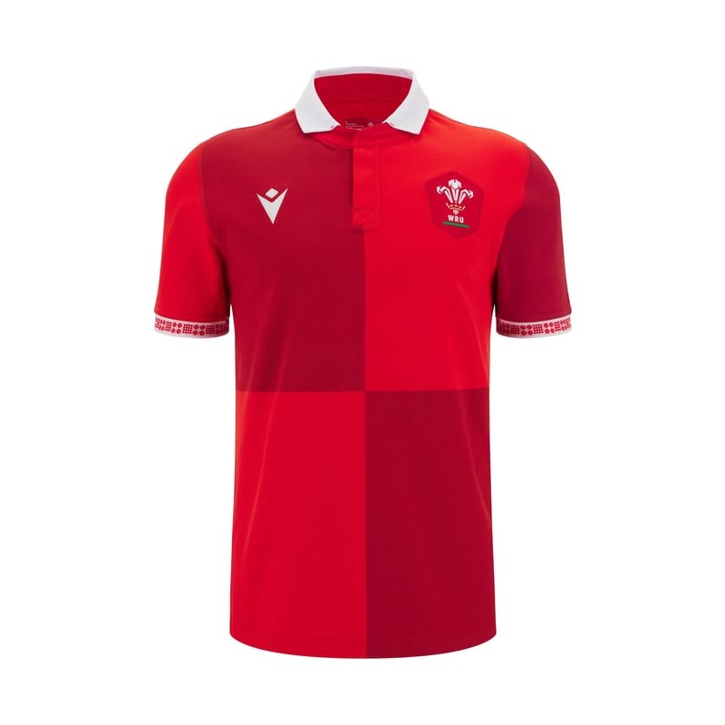 RUGBY GALES - CAMISETA COTON MATCH HOME MM - MACRON - Temporada 2025/26