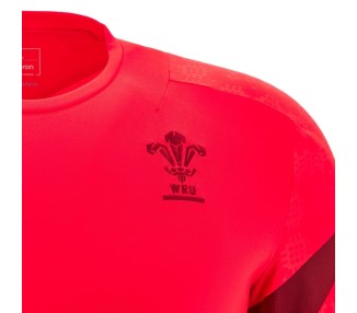 RUGBY PAYS DE GALLES – MAILLOT ENTRAÎNEMENT RED ML - MACRON - Saison 2025/26