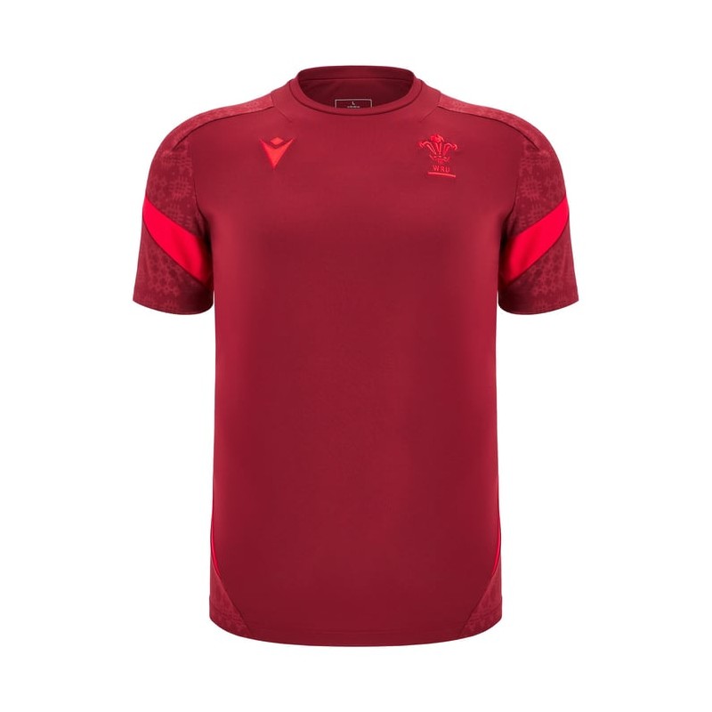 DRUGBY WALES – TRAININGSTRIKOT POLY DRED - MACRON - Saison 2025/26