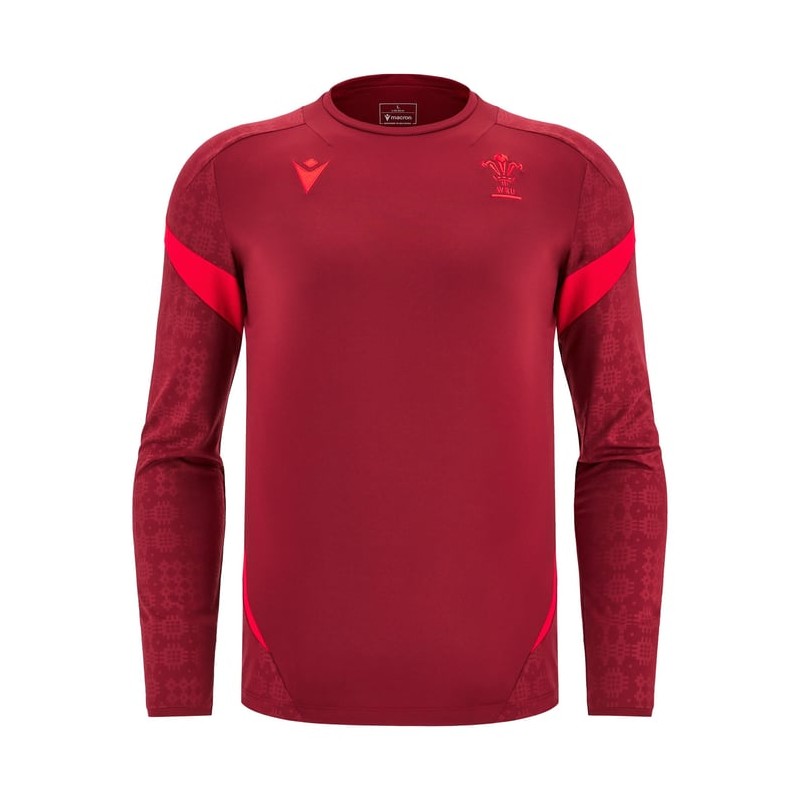 RUGBY GALLES – MAGLIA ALLENAMENTO DRED TRAINING ML - MACRON - Stagione 2025/26