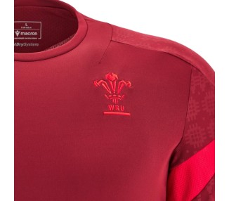 RUGBY WALES – TRAININGSTRIKOT POLY DRED ML - MACRON - Saison 2025/26