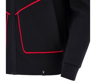 RUGBY WALES – KAPUZENSWEATSHIRT HOODIE TRAVEL TECH BLK - MACRON - Saison 2025/26