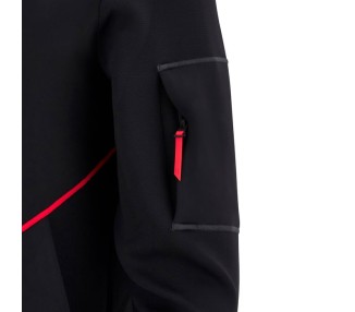 RUGBY PAYS DE GALLES – SWEAT CAPUCHE TRAVEL TECH BLK - MACRON - Saison 2025/26