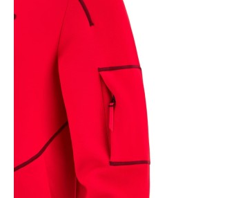RUGBY GALES – CHAQUETA SUDADERA CAPUCHA TRAVEL TECH RED - MACRON - 2025/26