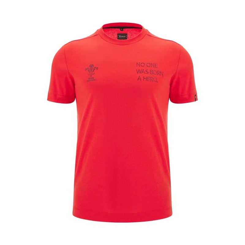 RUGBY PAYS DE GALLES – MAILLOT TRAVEL PLAYER POLY - MACRON - Saison 2025/26