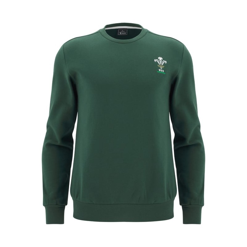 RUGBY WALES  – PULLOVER SWEATSHIRT FAN BAUMWOLLE - MACRON - Saison 2025/26